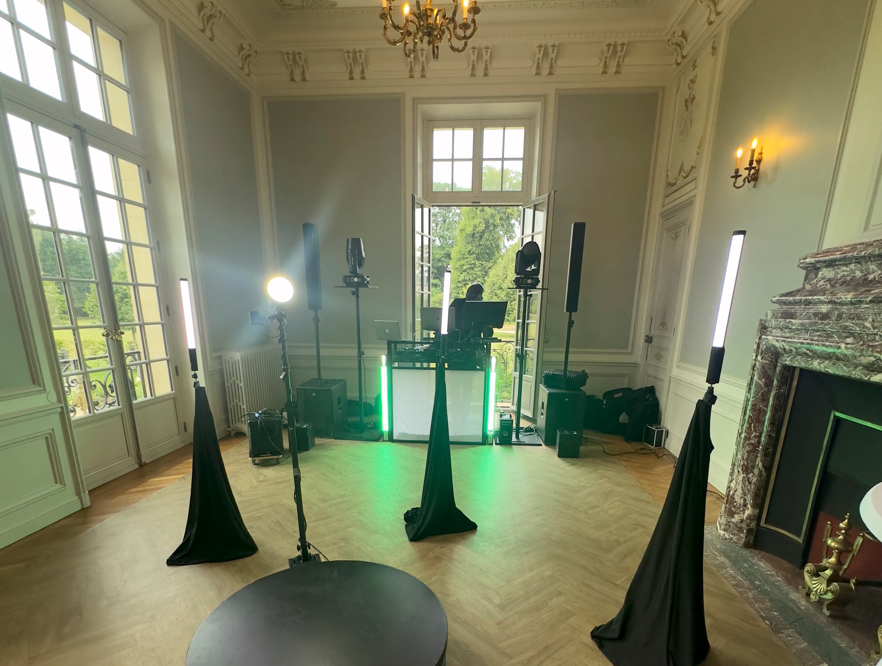 Vidéobooth 360° dans un décor élégant lors d'un événement